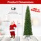 Slim 12 Ft Artificial Pre-Lit Xmas Tree with 2840 Branch Tips and 1000 LED Lights Foldable Metal Base